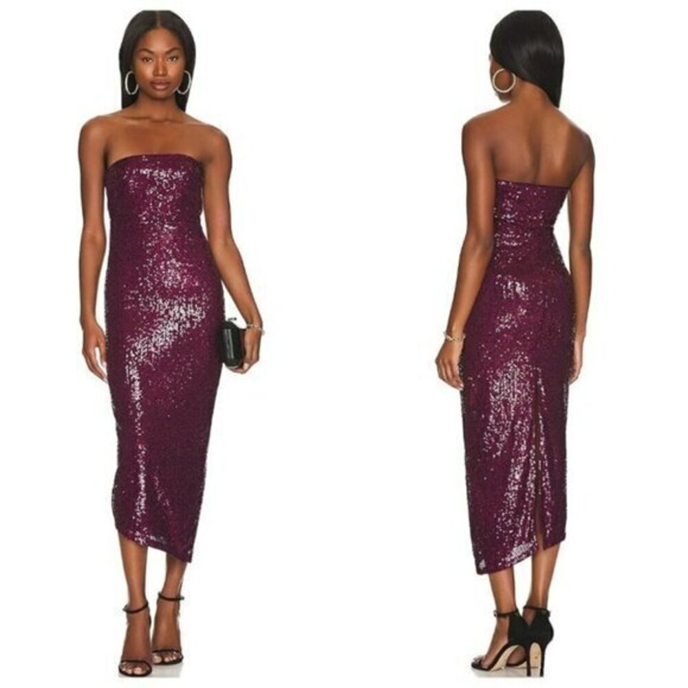 House of Harlow 1960 xREVOLVE Sarai Midi Dress - Deep Magenta